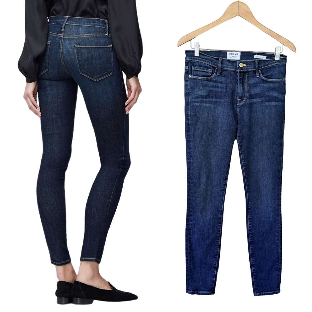 FRAME Le Skinny de Jeanne Jeans in Queens Way SIze 31 Dark Wash